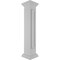 Ekena Millwork 8"W x 48"H End Newel Post with Panel, Flat Capital & Base Trim (Installation kit included) NWL08X48EPF0B0 - alternate 5